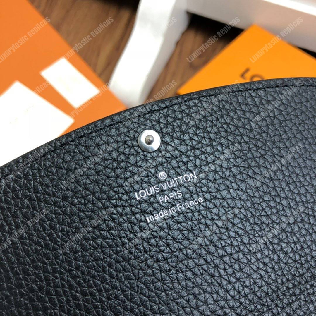 LV Iris Wallet Mahina Leather Noir