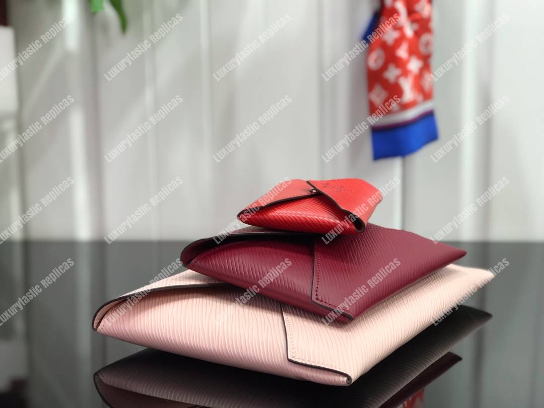 LV Pochette Kirigami Epi Leather 3-in-1 Rose Ballerine Pink/ Fuchsia / Coquelicot