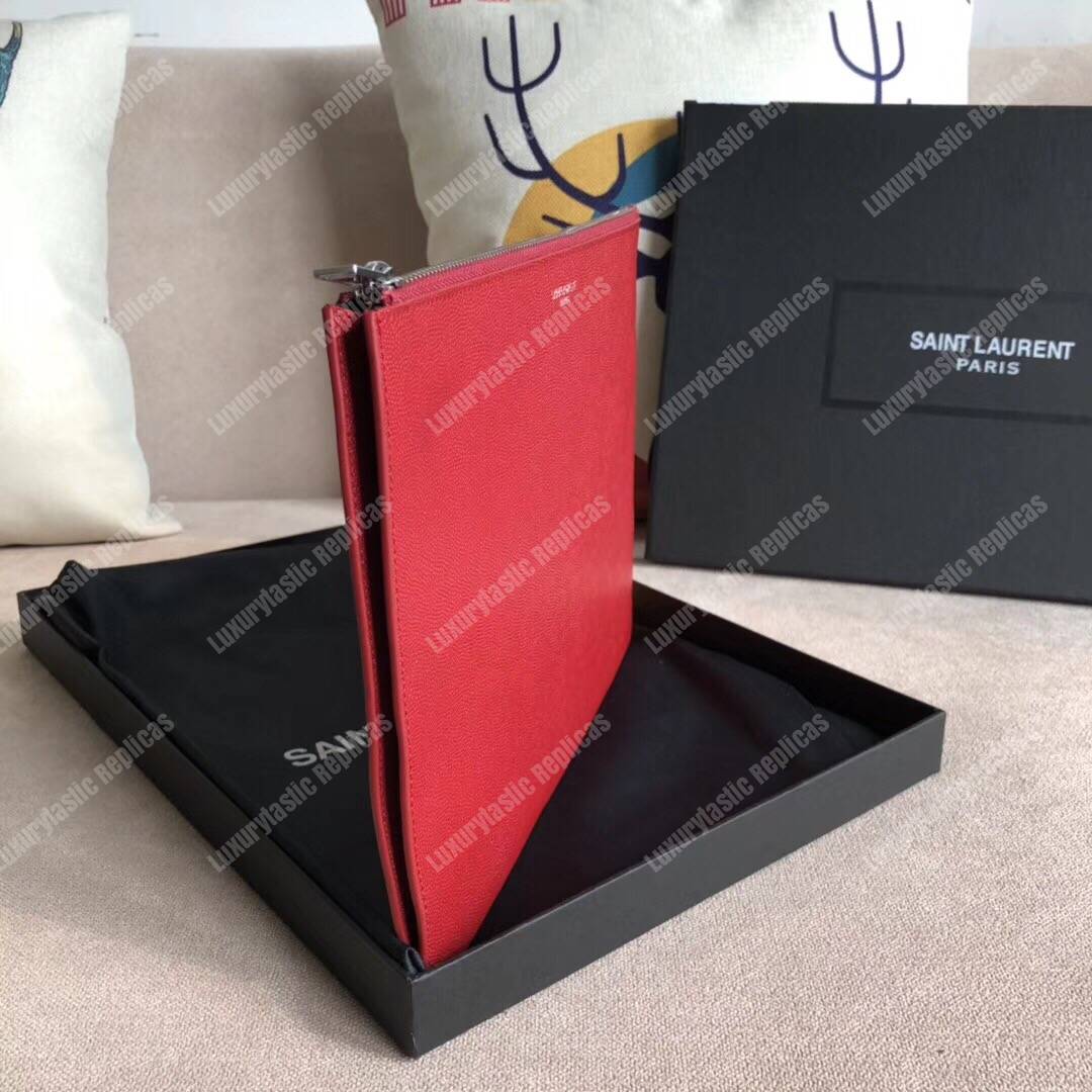Saint Laurent Zipped Tablet Holder Red