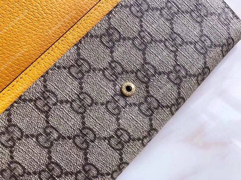 G*u*i neo vintage gg sup*e continental wallet brown