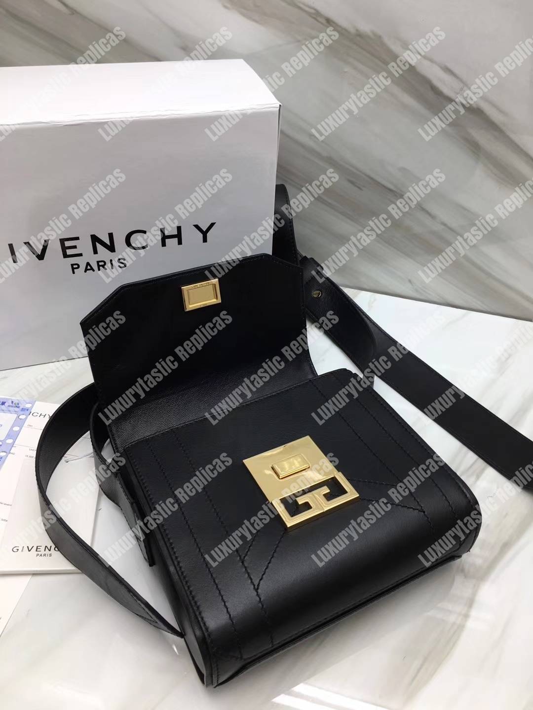 Givenchy Medium Eden Bag In Smooth Leather Black