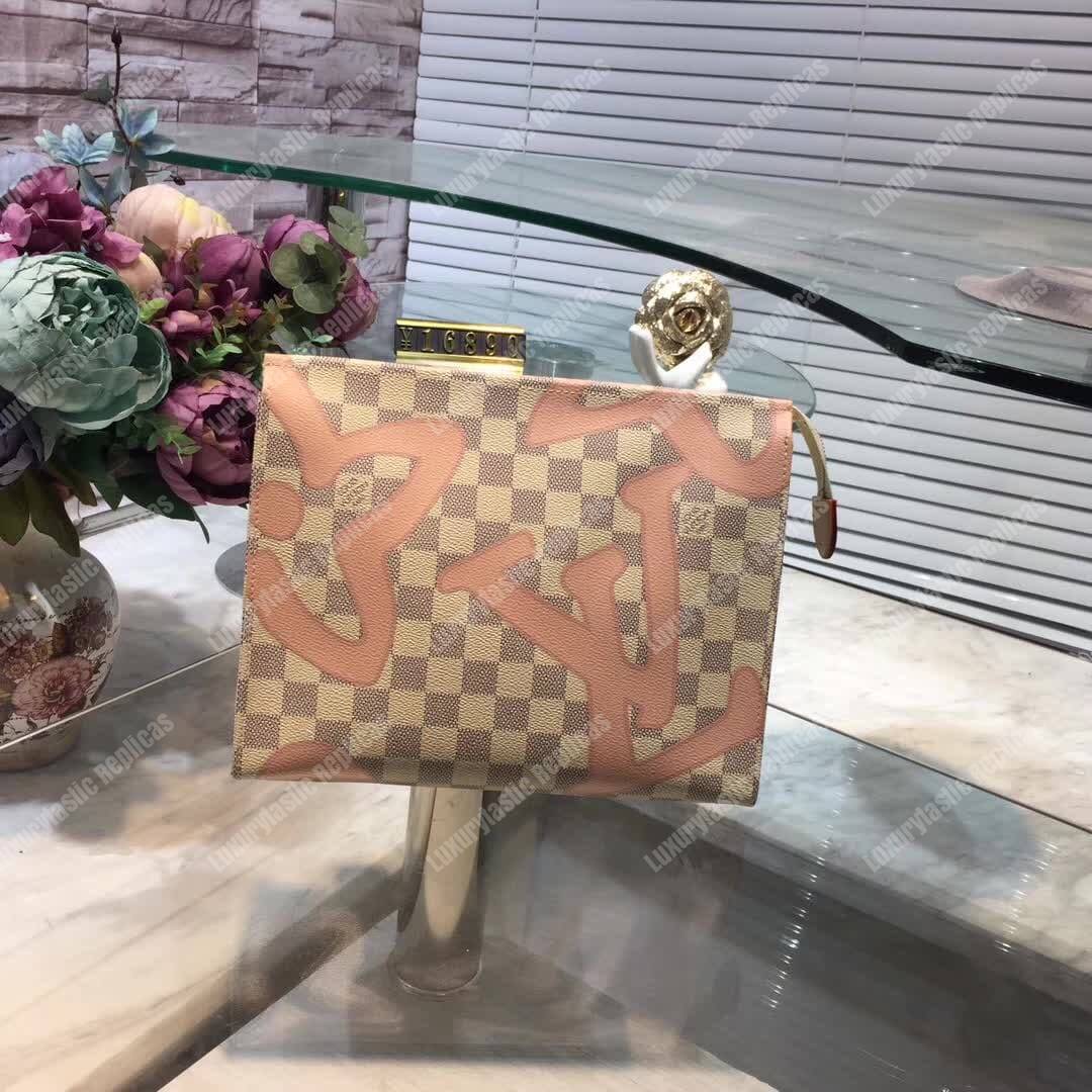 LV Toiletry Pouch 26 Damier Azur Canvas