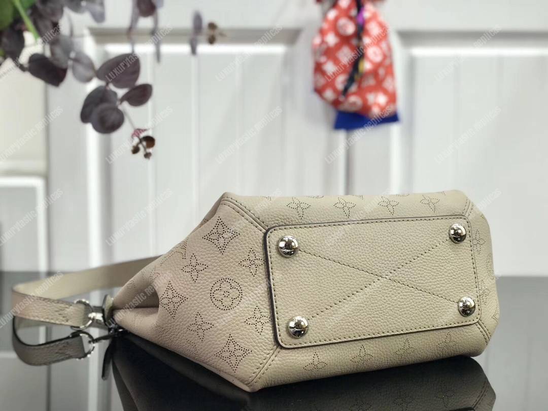 LV Babylone Chain BB Mahina Galet Gray Braided Handle