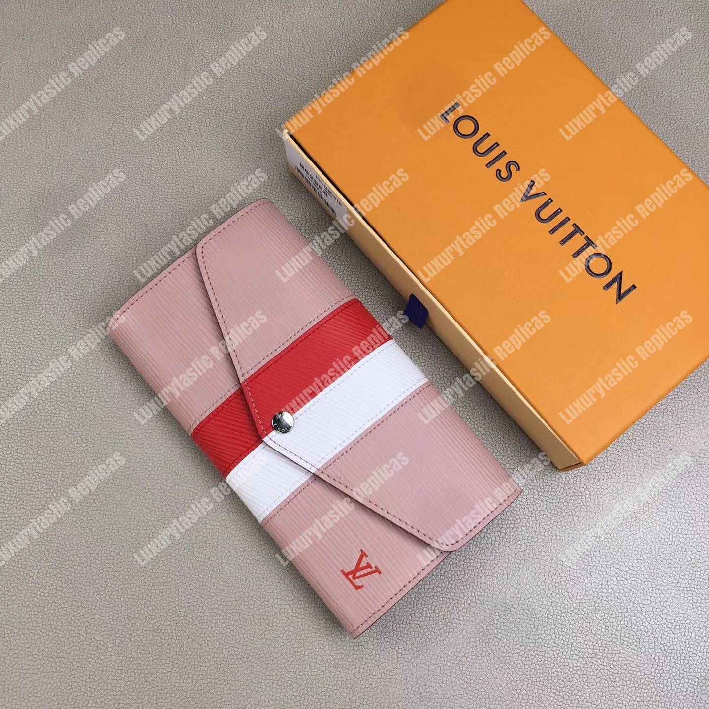 LV Sarah Wallet Epi Leather Rose Ballerine