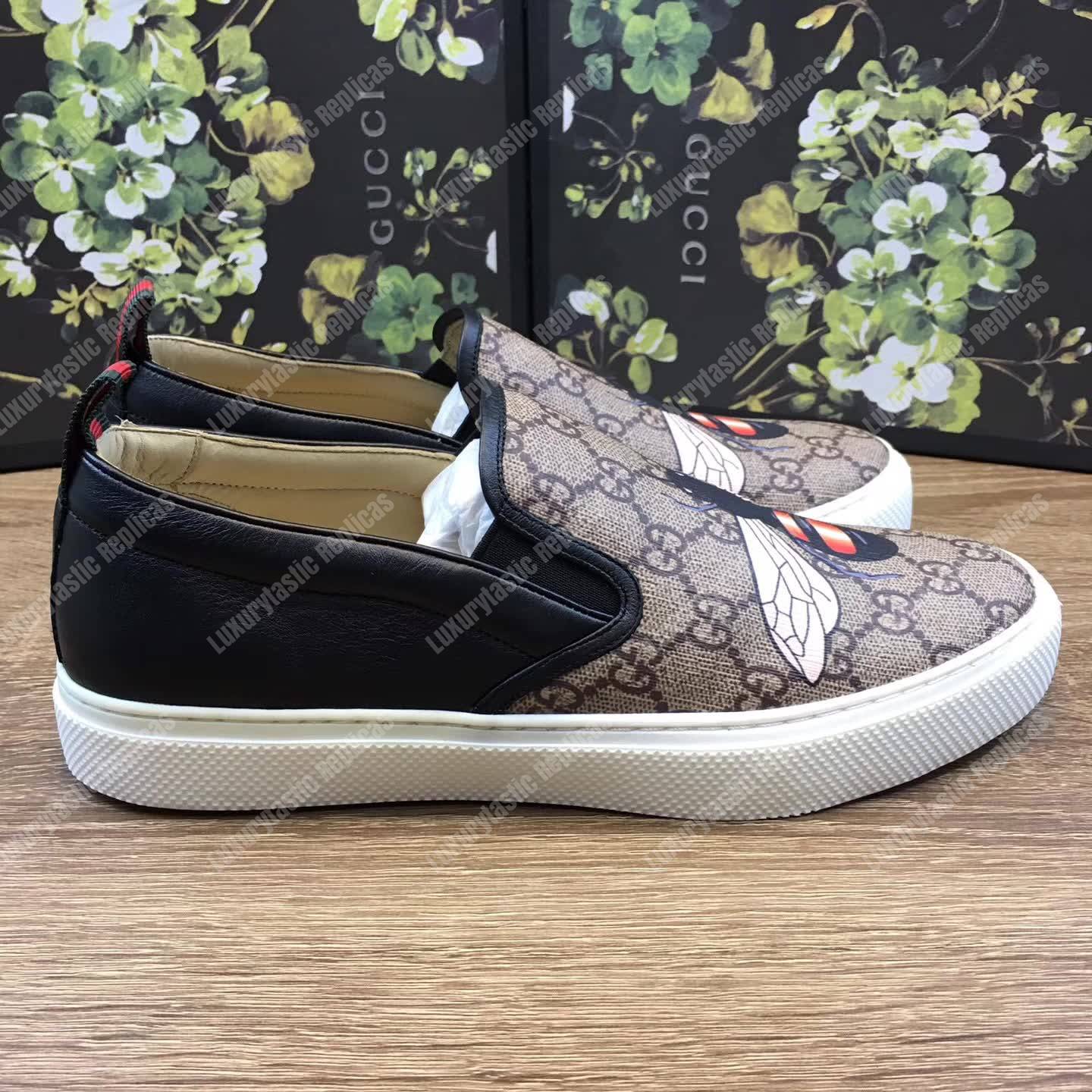 G*u*i gg sup*e bee slip-on sneaker