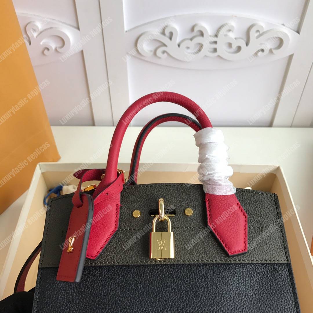 LV City Steamer Mini Autres Cuirs Black Khaki Green Scarlet Red