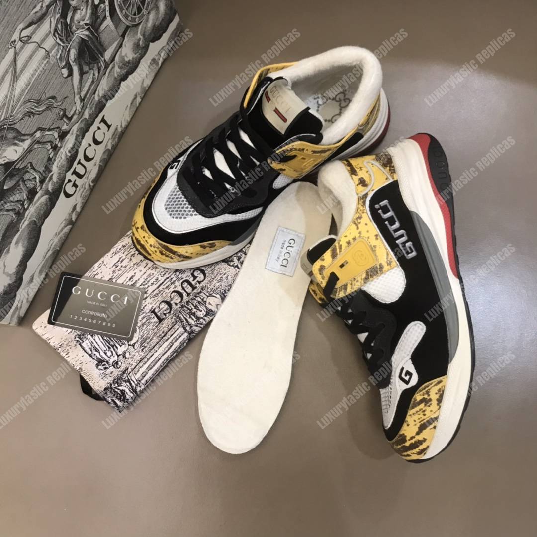G*u*i ultrapace sneaker yellow/black lining