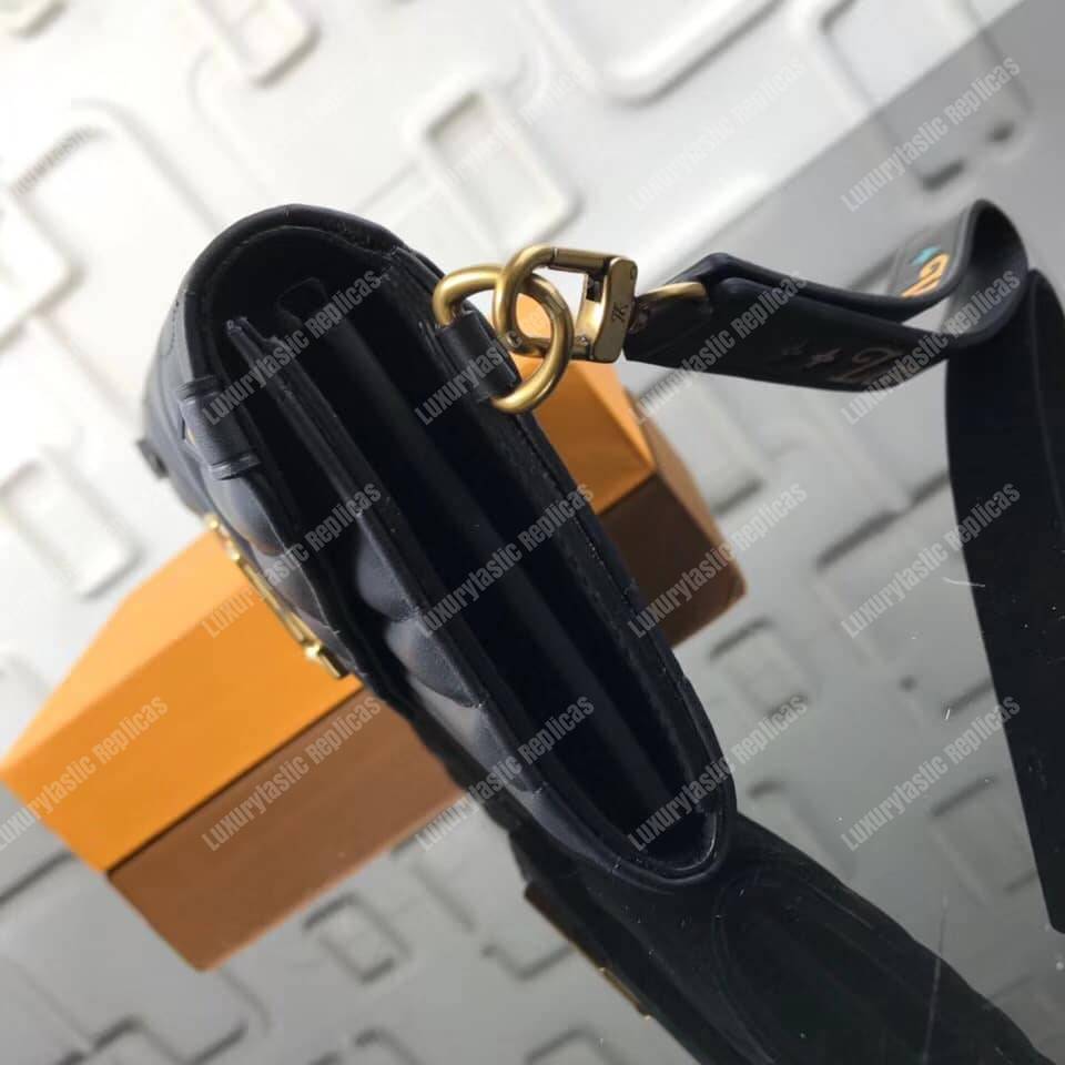 LV New Wave Long Wallet Black