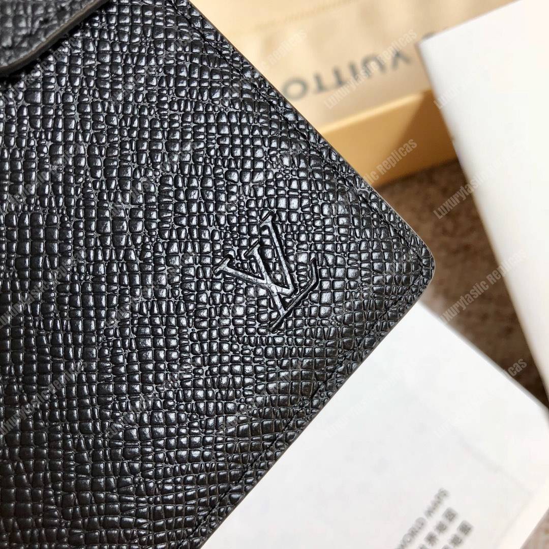LV Small Ring Agenda Cover Taiga Leather