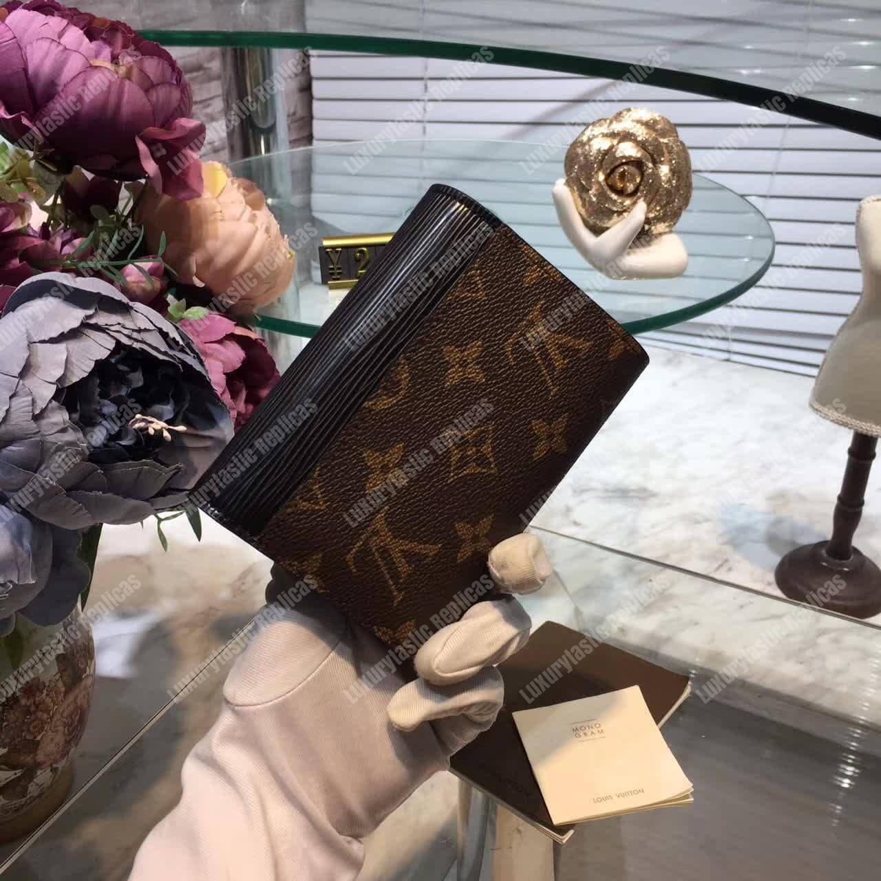 LV Marie Lou Compact Wallet Noir