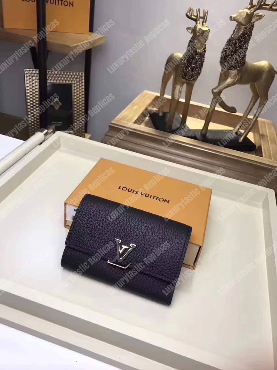 LV Capucines Compact Wallet Noir