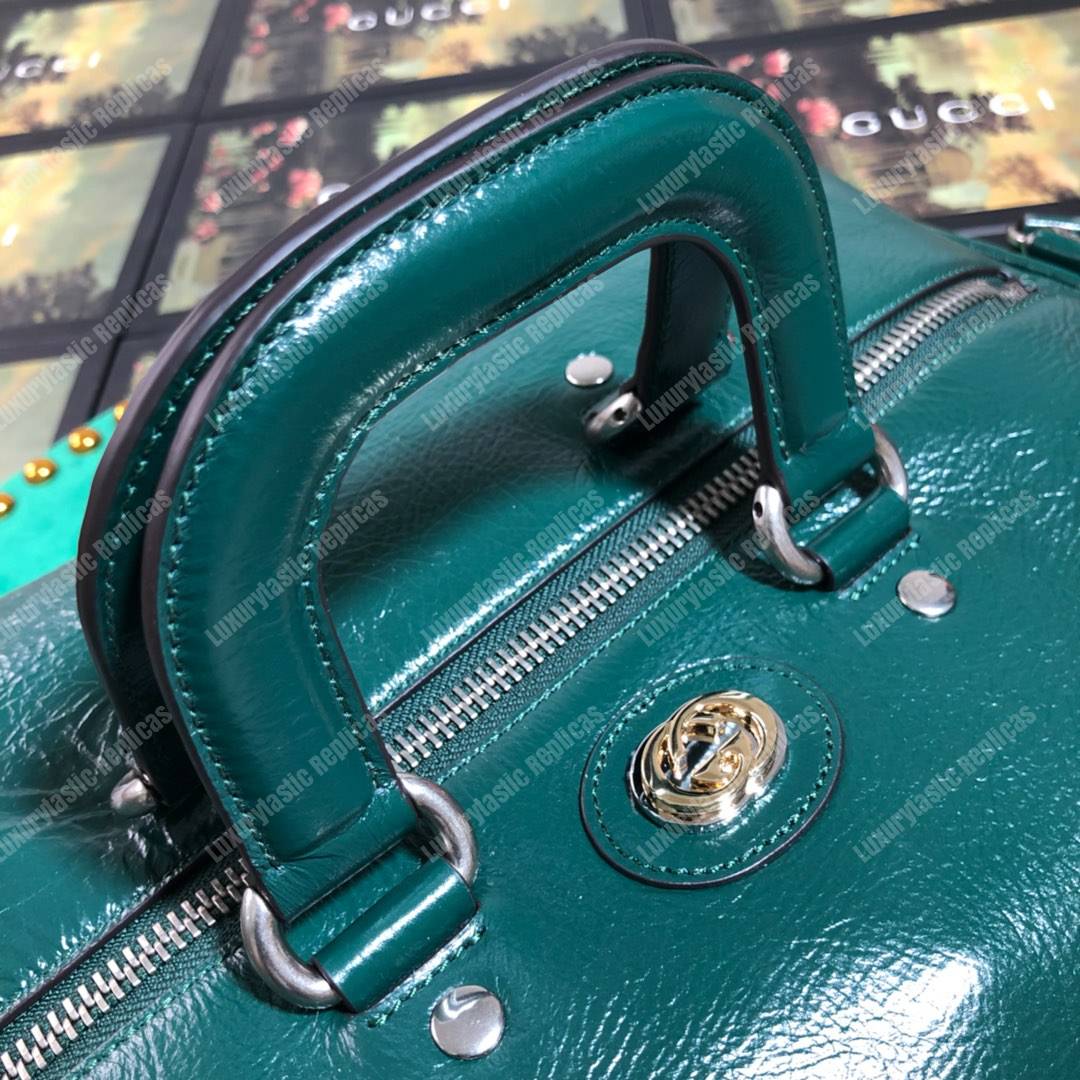 G*u*i soft leather backpack dark green