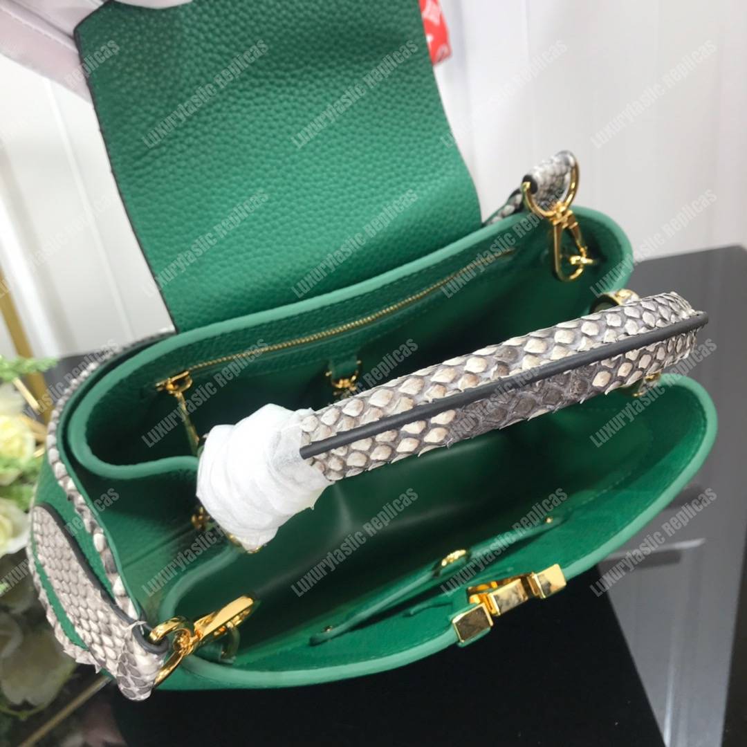 LV Capucines BB Taurillon Python Lauxor
