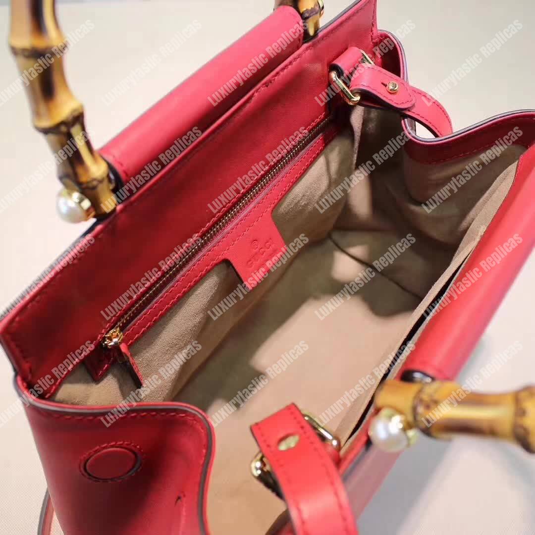 G*u*i nymphaea small top handle bag red
