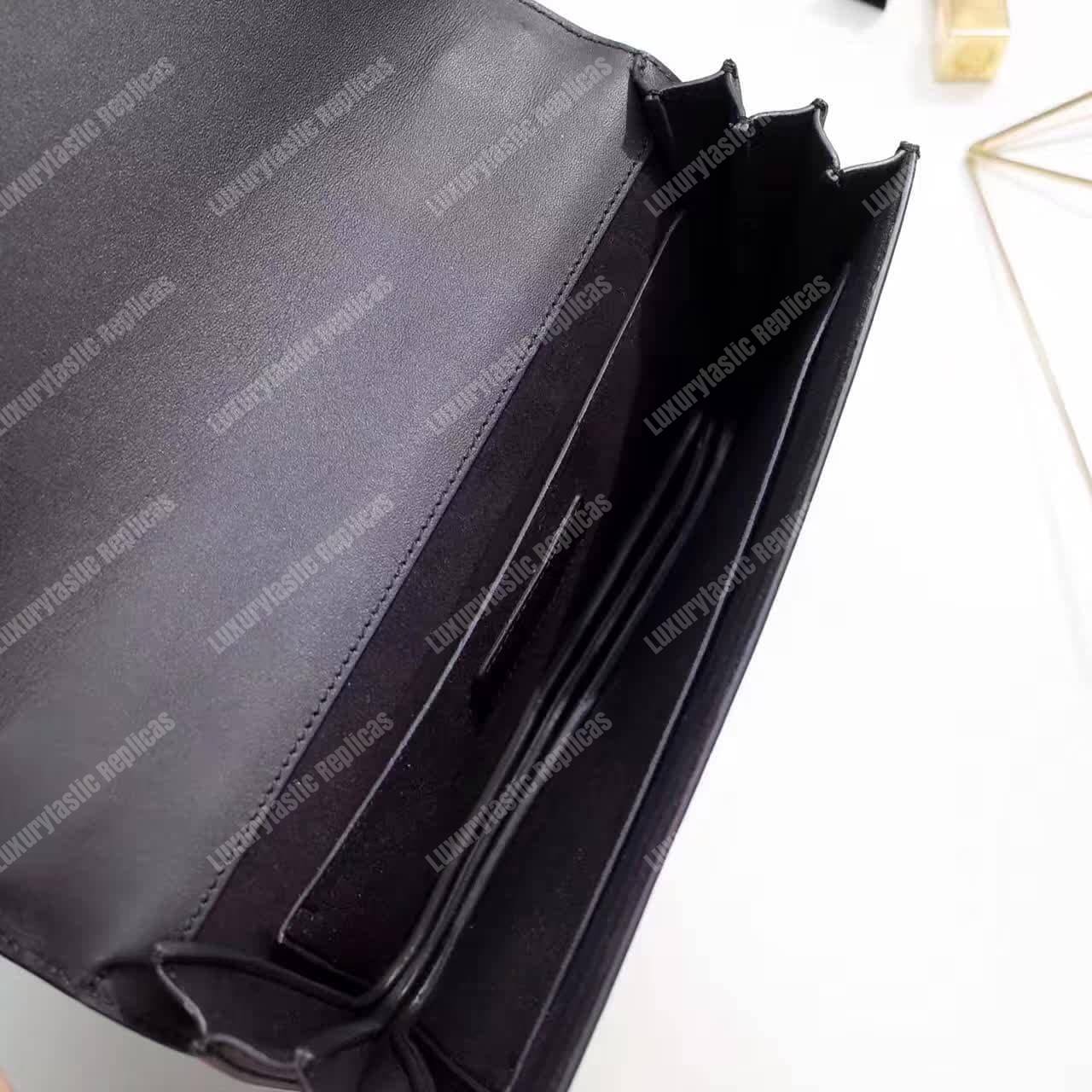 Saint Laurent Medium Dylan Monogram Satchel Black Leather