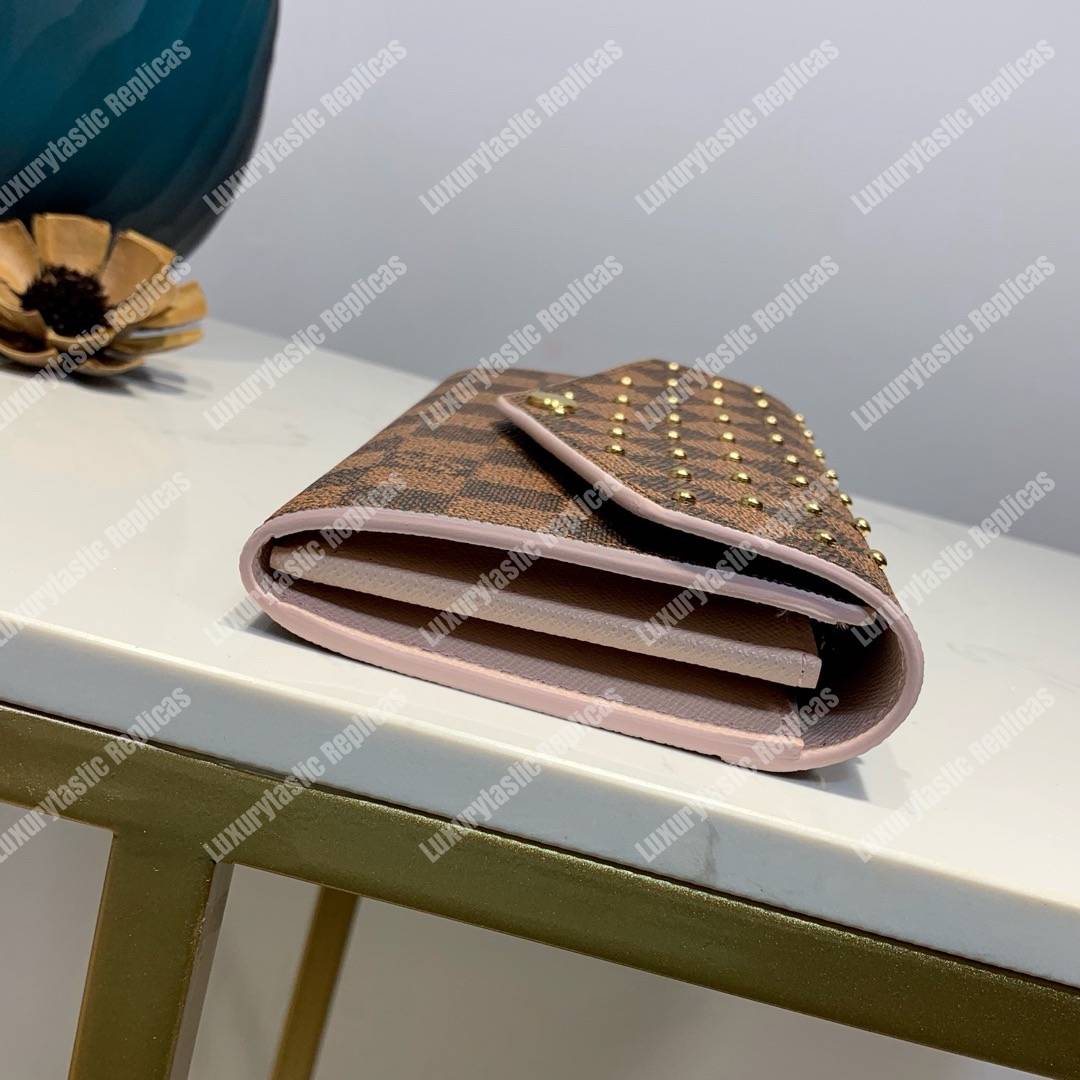 LV Sarah Wallet Damier Ebine Rose Ballerine Pink