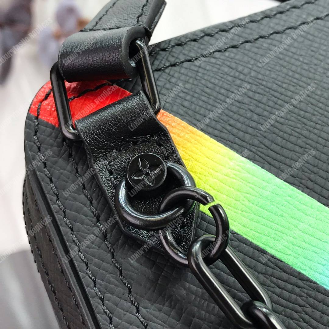 LV Abloh Danube Messenger Taiga Leather