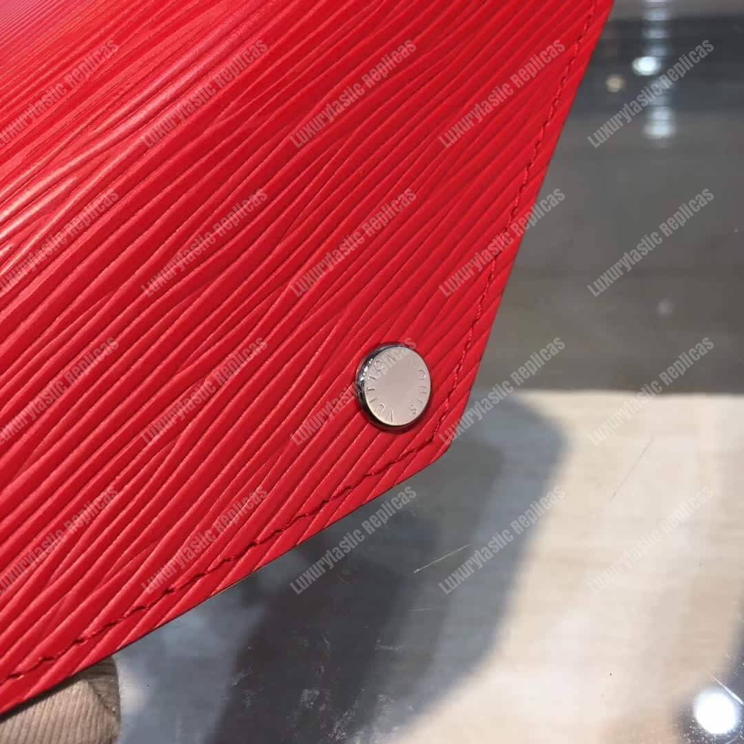 LV Key Pouch Epi Leather Coquelicot
