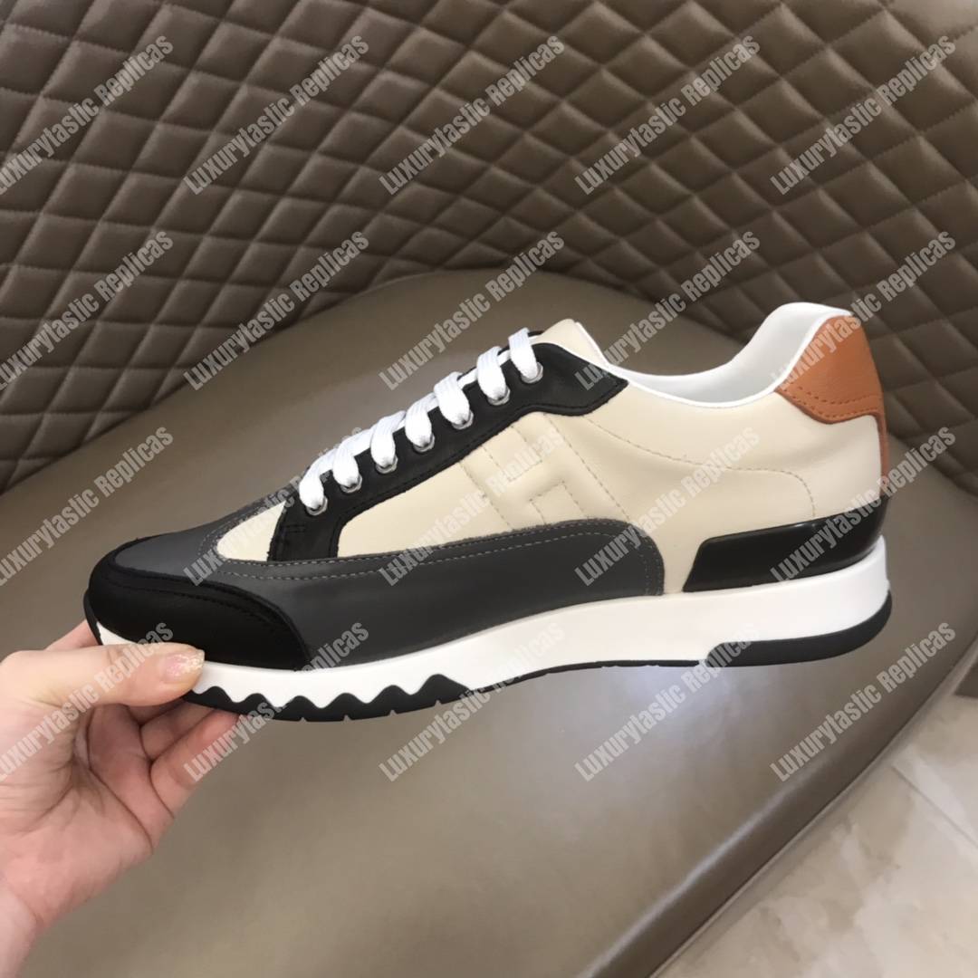 H**mes trail sneaker white/grey