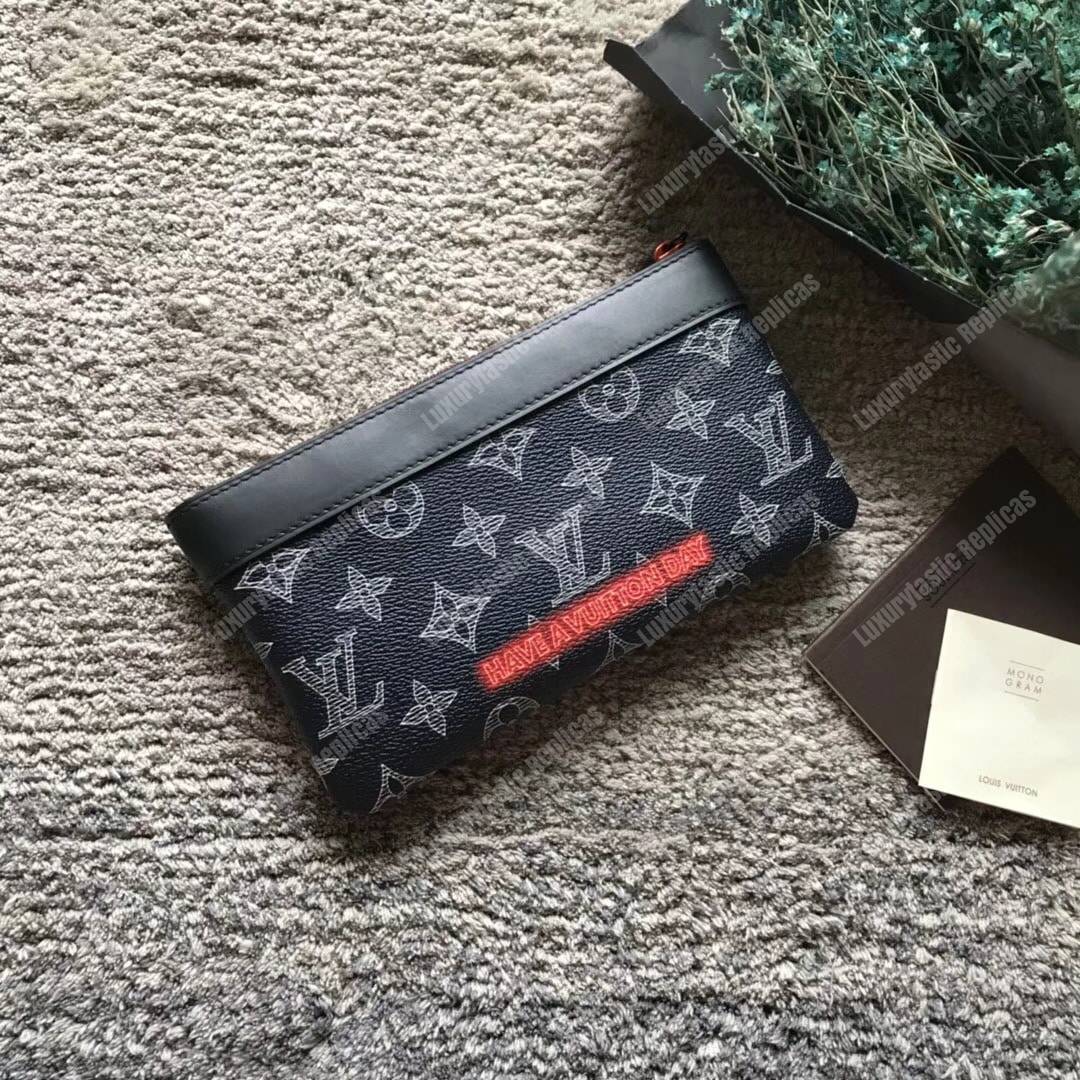 LV Discovery Pochette PM Monogram Upside Down Canvas