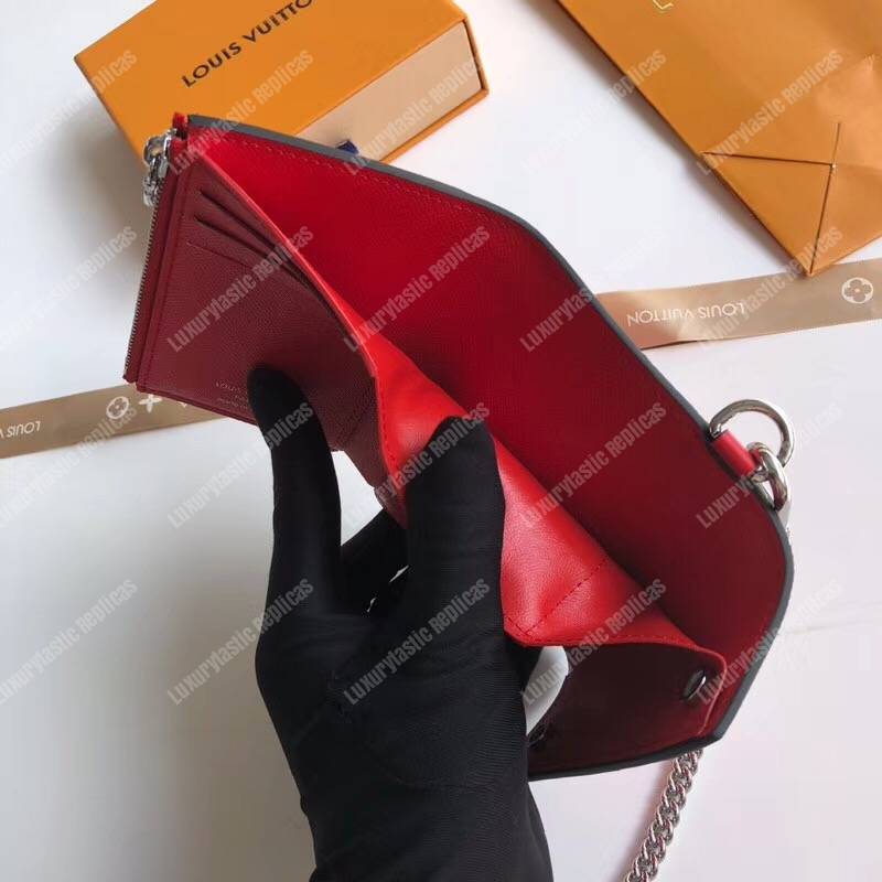 l**is V*t*n x sup*e rivets chain wallet epi canvas red
