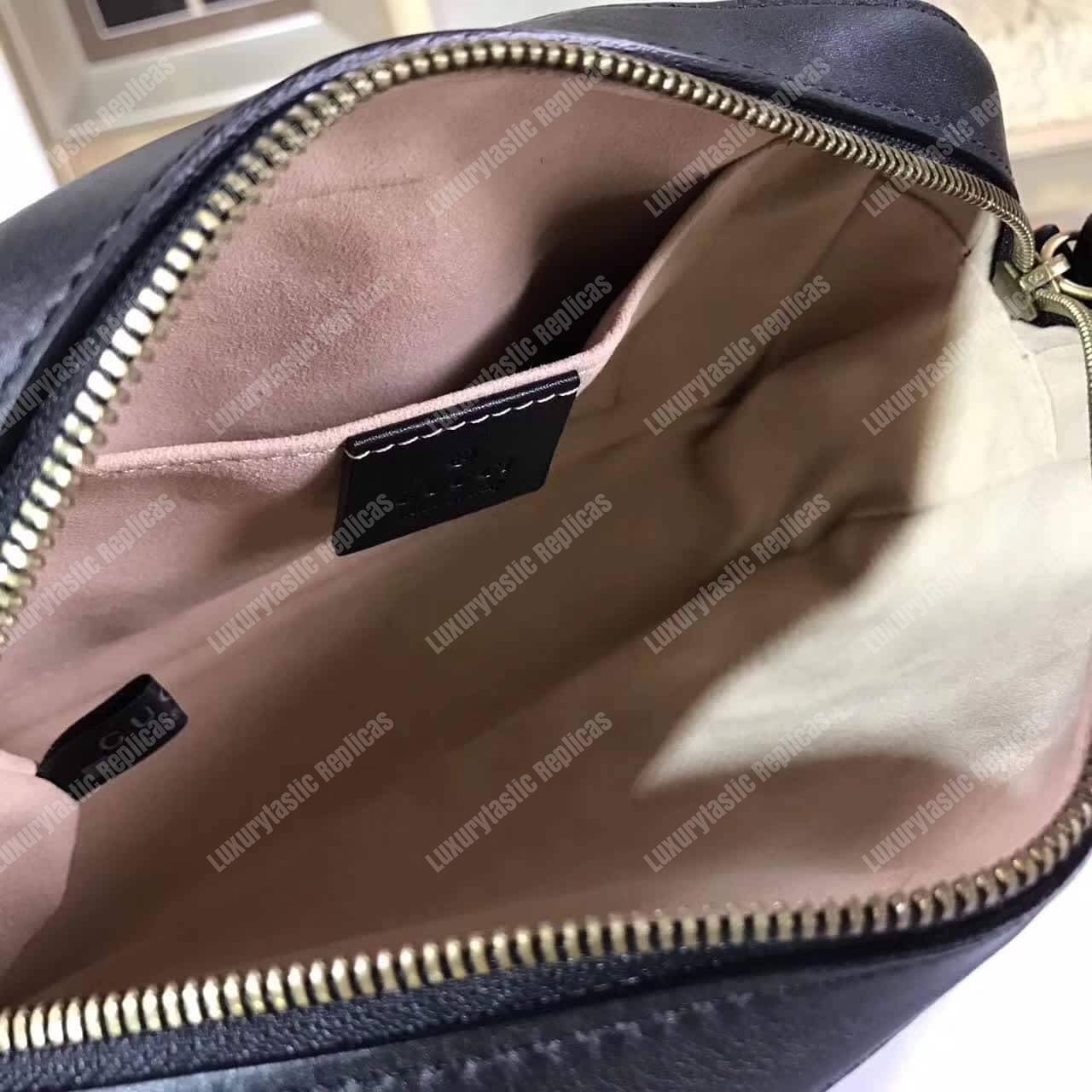 G*u*i gg marmont animal studs shoulder bag black