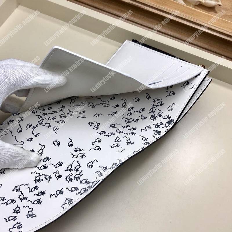 LV Twist Compact Wallet Catogram Dogs and Cats Black White