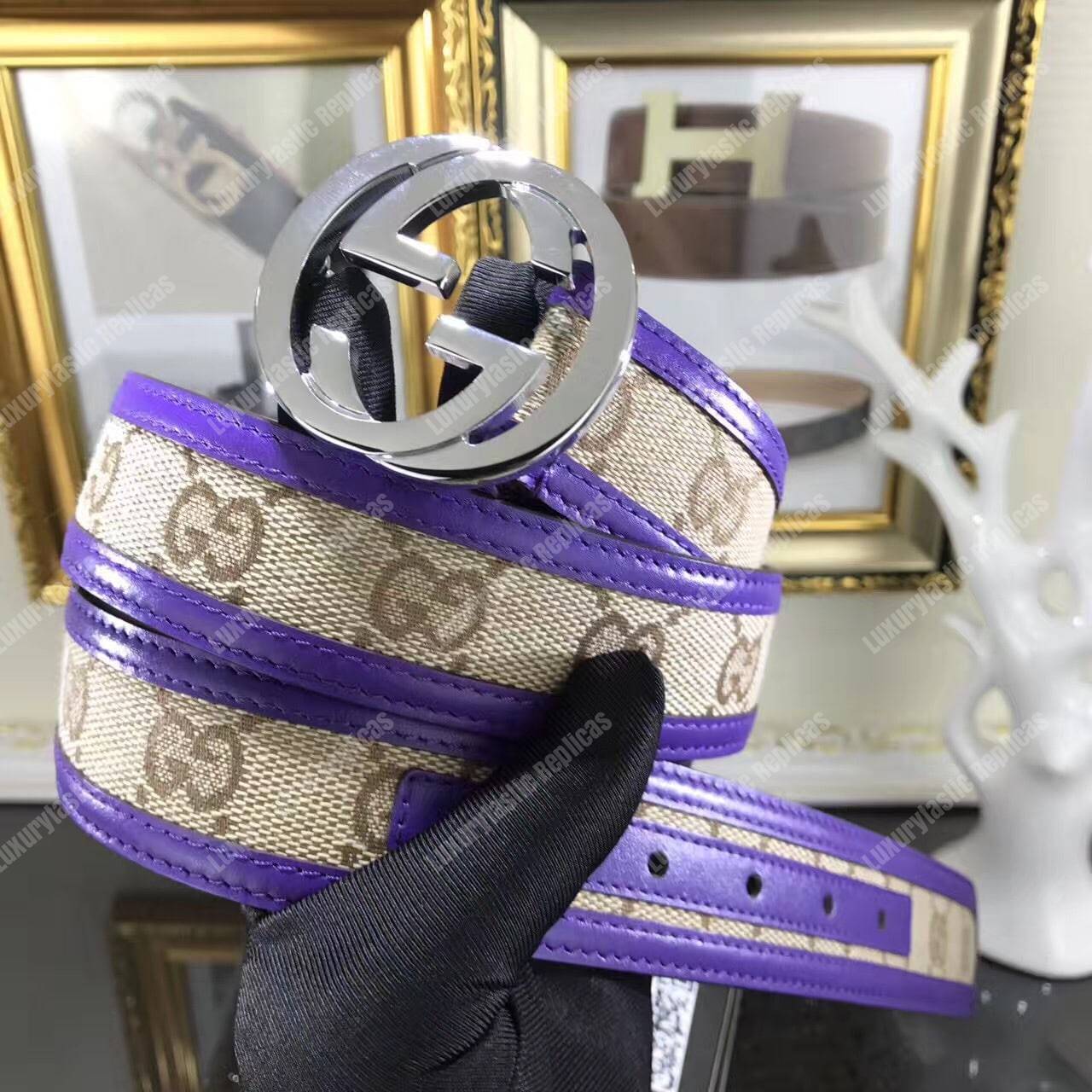 G*u*i interlocking g buckle belt