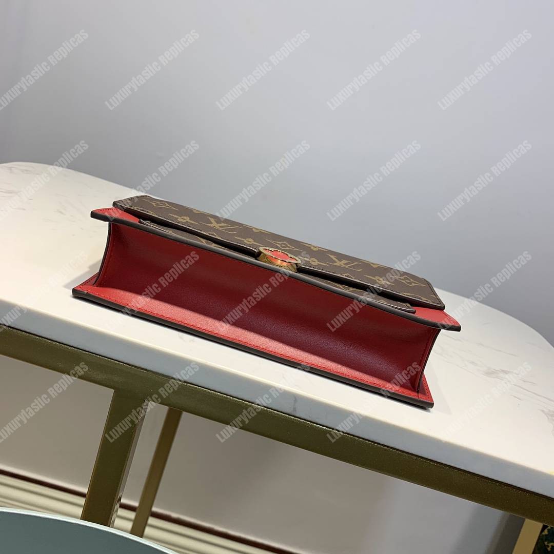 LV Flore Chain Wallet Cherry