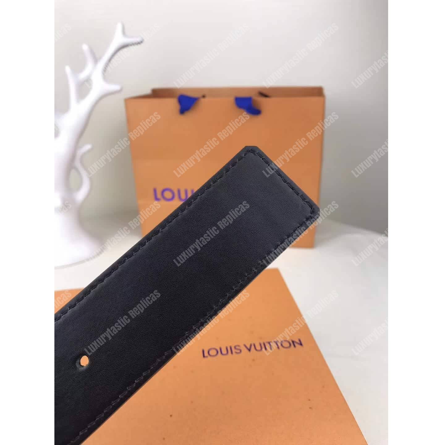 LV Initiales 40MM Crocodilien Brilliant Leather