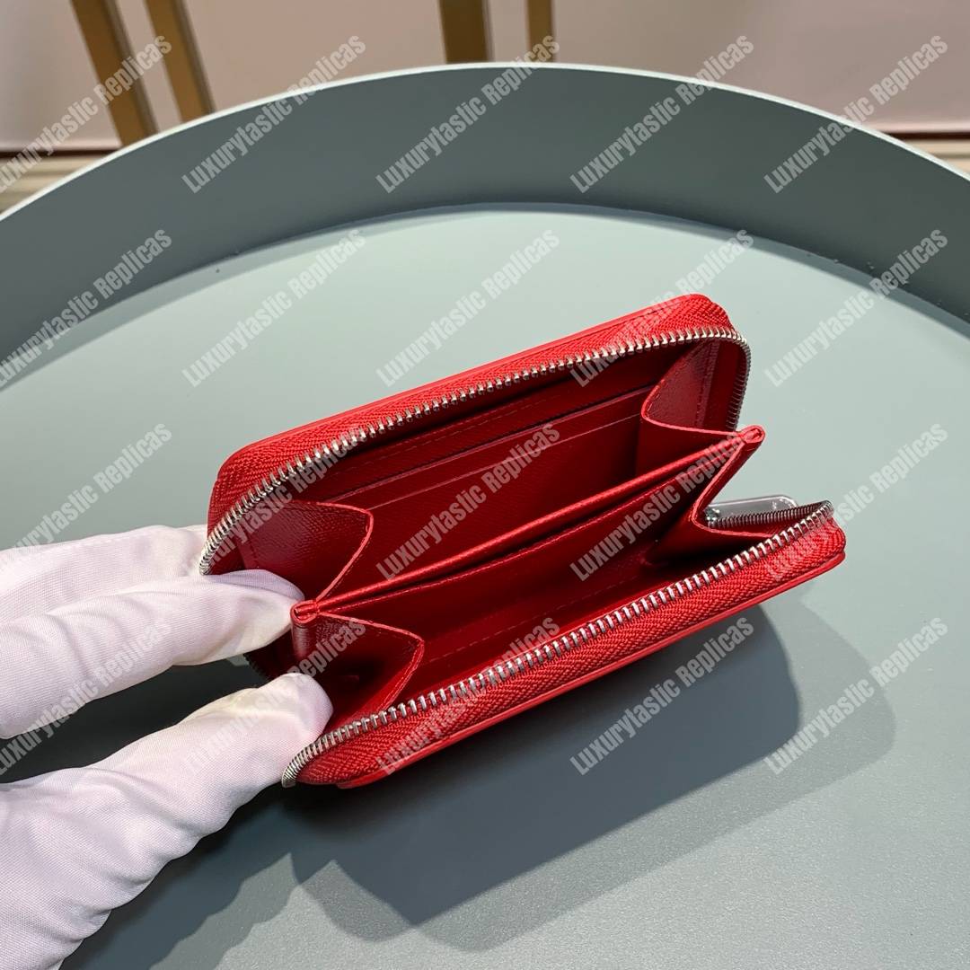LV Zippy Coin Purse Epi Leather Coquelicot