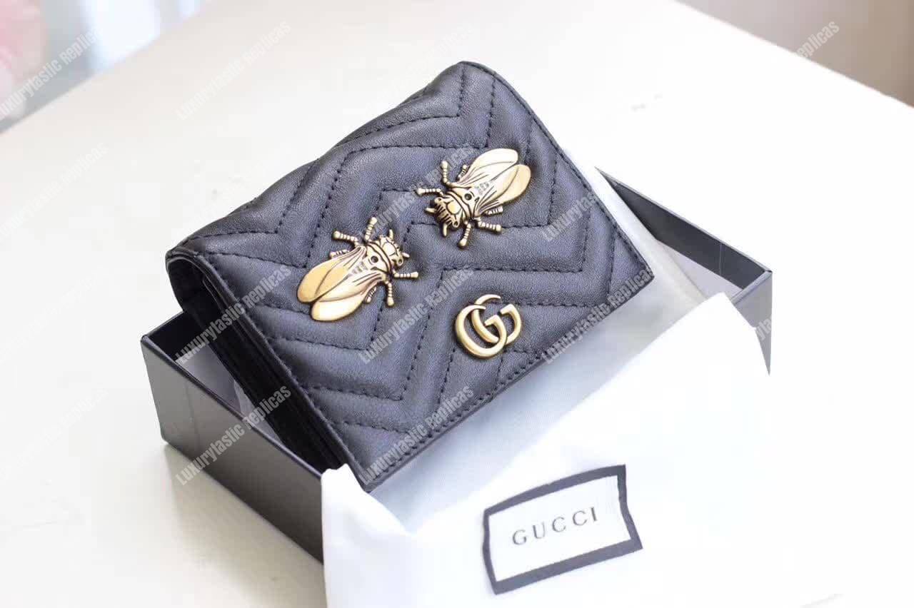 G*u*i gg marmont cicada stud card case wallet