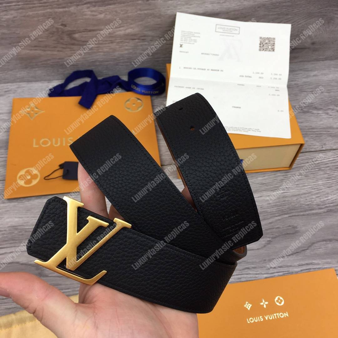 LV Initiales 40MM Reversible Utah Leather Belt Brown