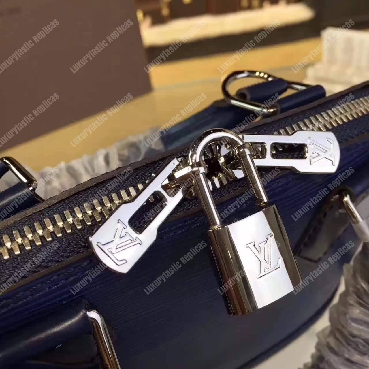 LV Alma BB Epi Leather Indigo