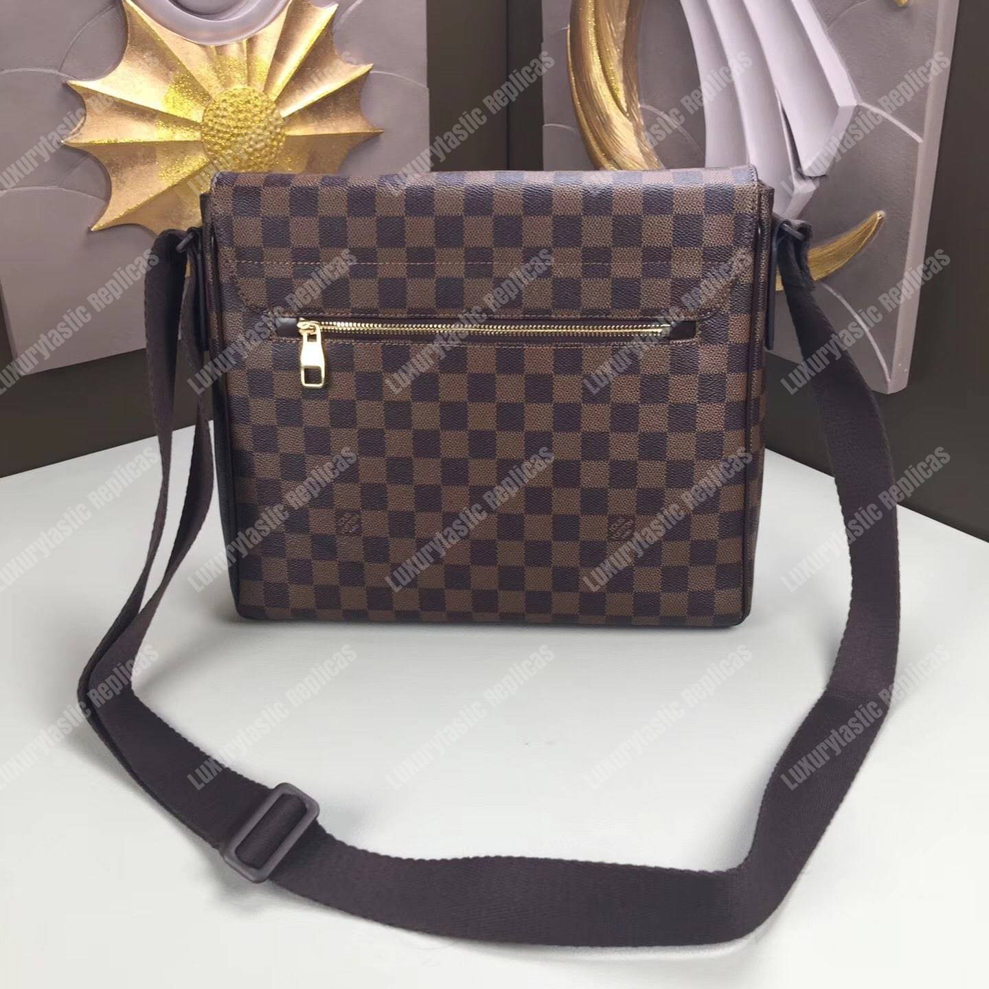 LV District MM Messenger Bag Damier Ebene Canvas