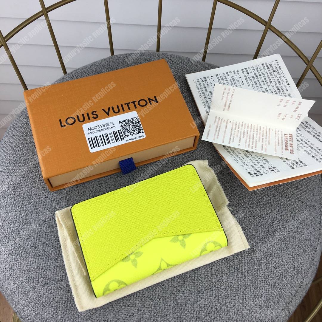 LV Pocket Organiser Taiga Monogram Jaune