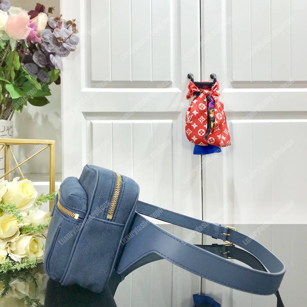 LV Outdoor Bumbag Denim Fabric Monogram Navy