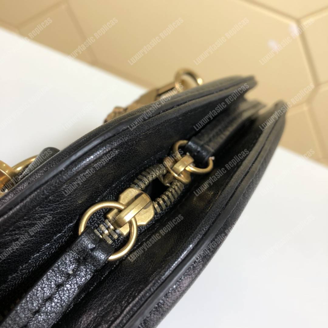G*u*i re(belle) small shoulder bag leather black