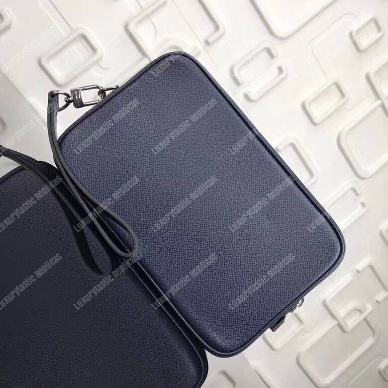 LV Kasai Clutch Taiga Leather
