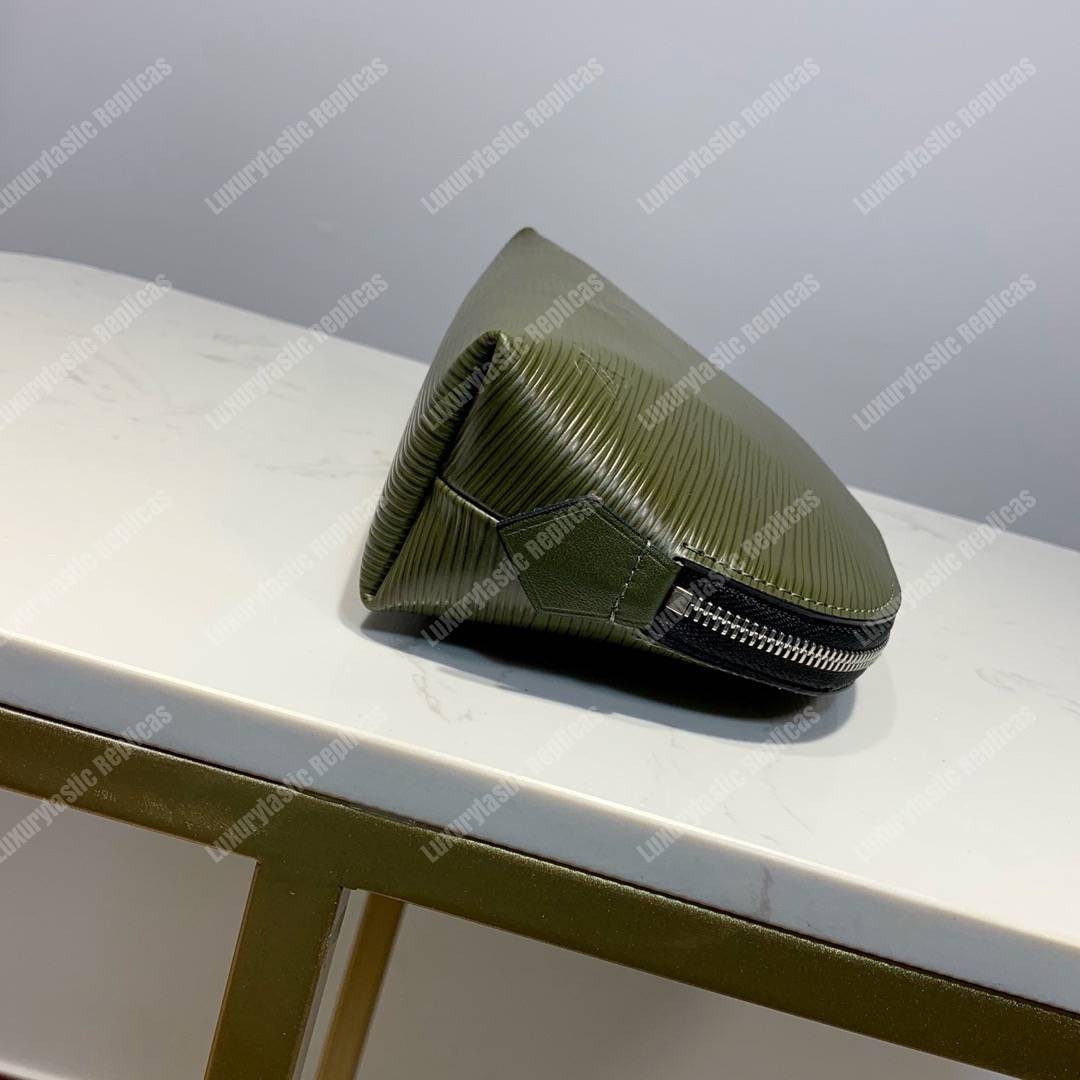 LV Cosmetic Pouch PM Epi Leather Borneo Green
