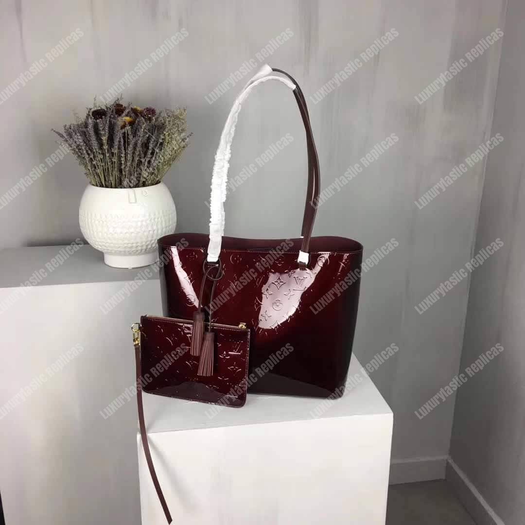 LV Long Beach MM Monogram Vernis Leather