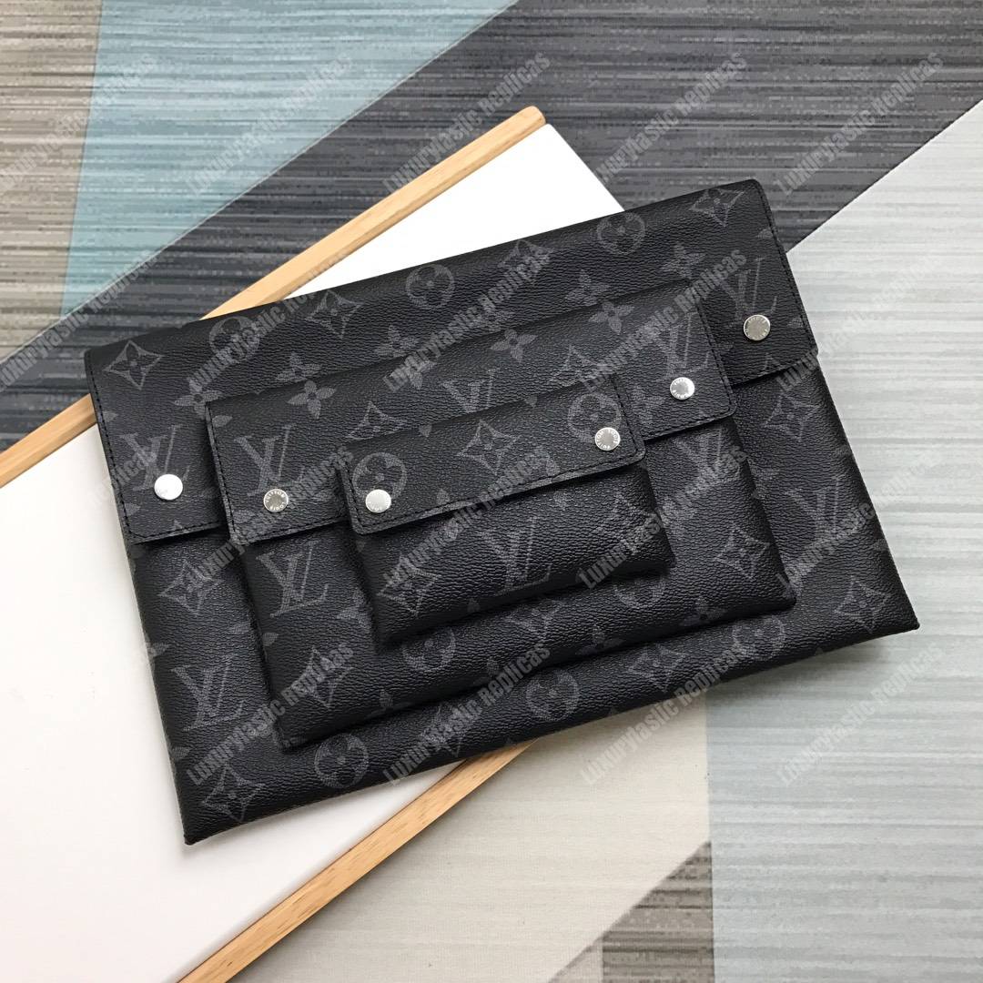 LV Pochette Alpha Triple Monogram Eclipse