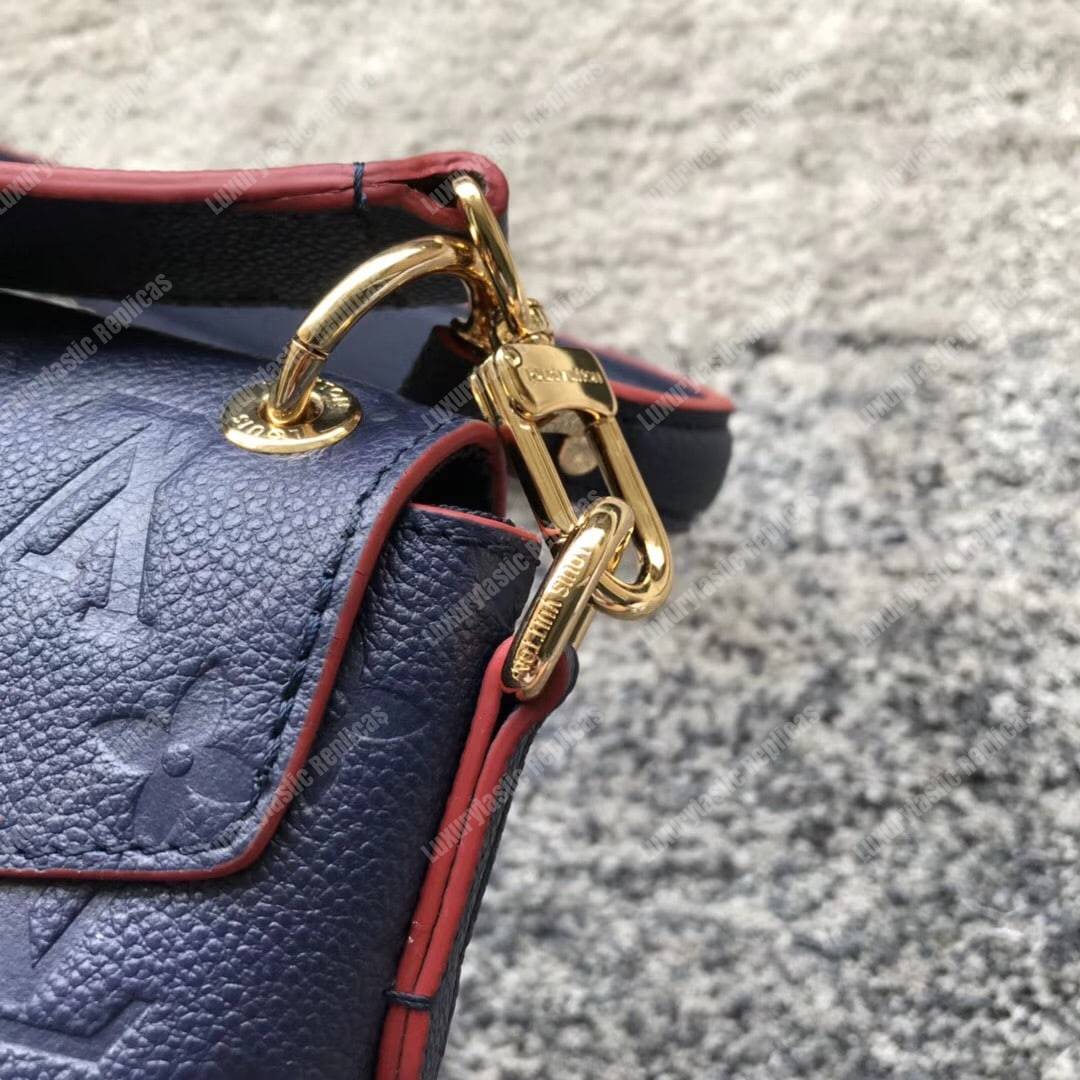 LV Blanche MM Monogram Empreinte Leather Marine Rouge