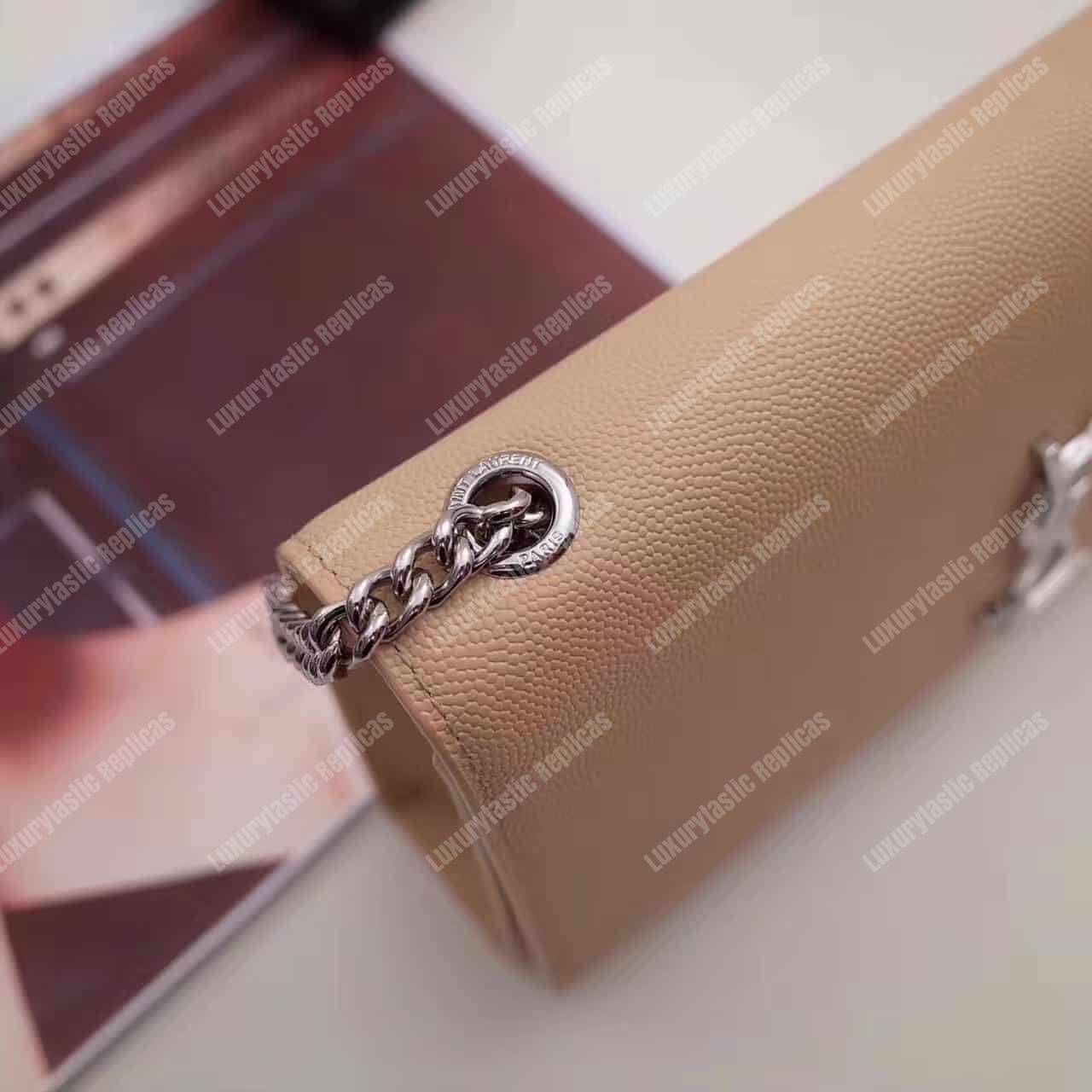 Saint Laurent Kate Medium In Grain De Poudre Embossed Leather Powder