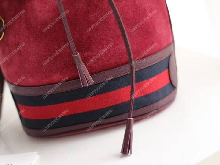 G*u*i ophidia bucket bag maroon