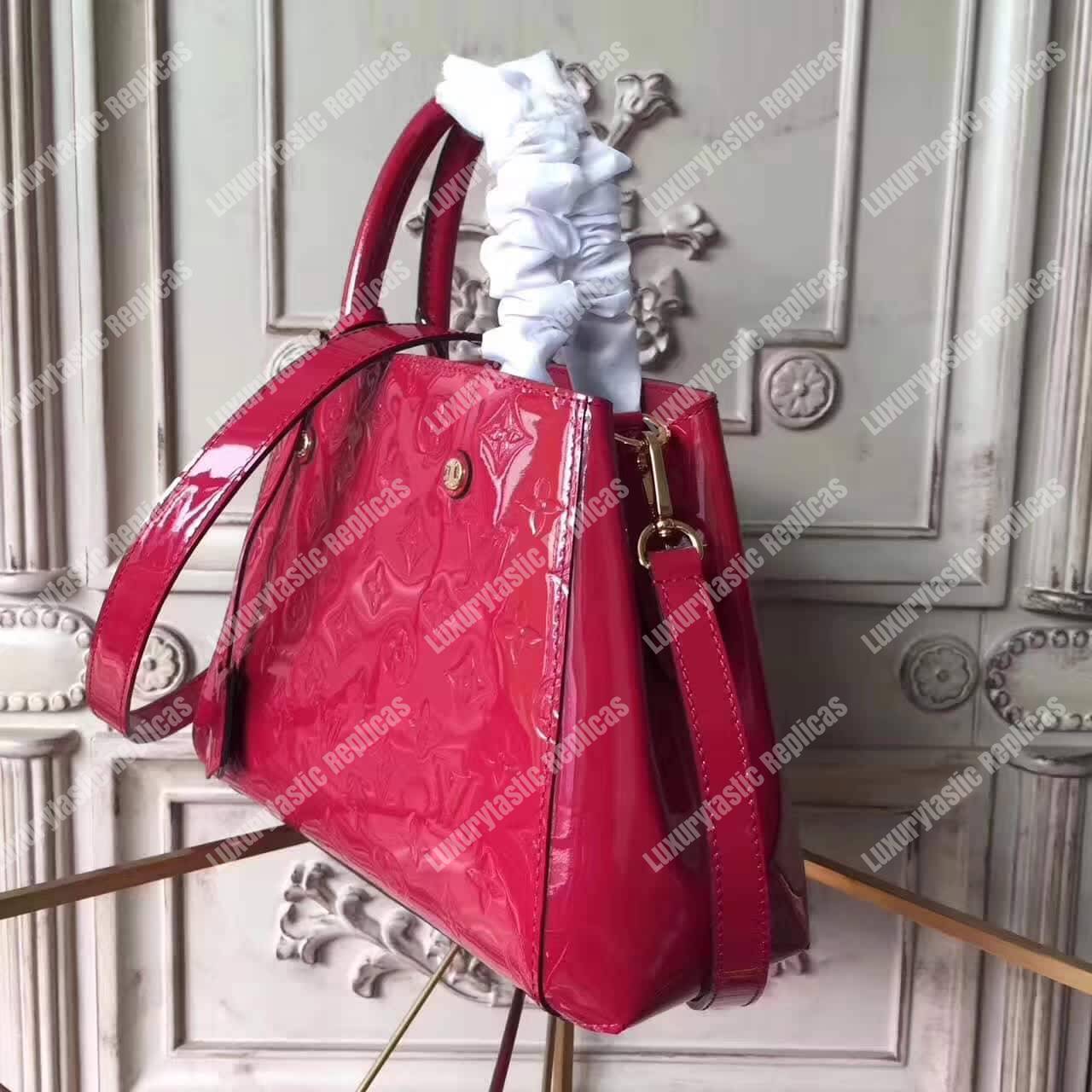 LV Montaigne BB Tote Bag Monogram Vernis