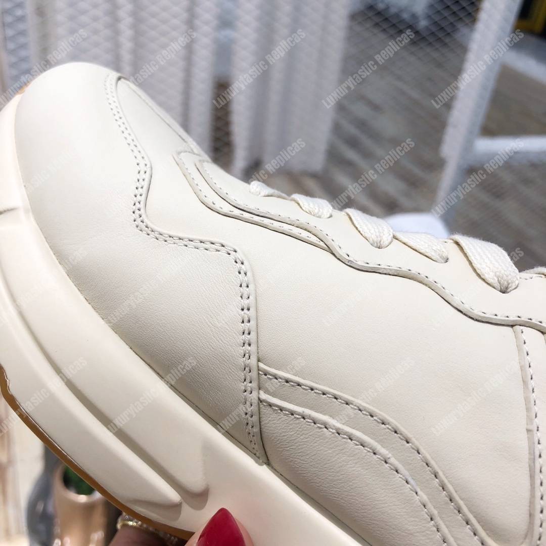 G*u*i rhyton sneaker with interlocking g white