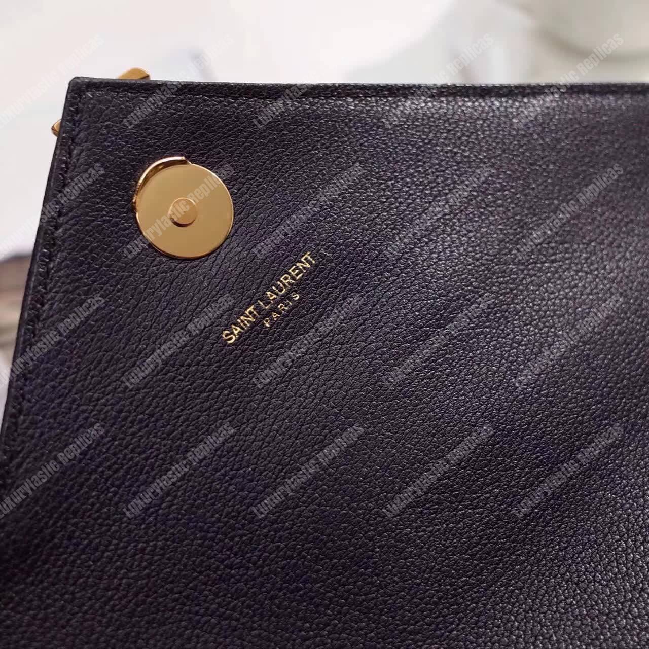 Saint Laurent Classic Medium College Monogram Black Gold-Toned