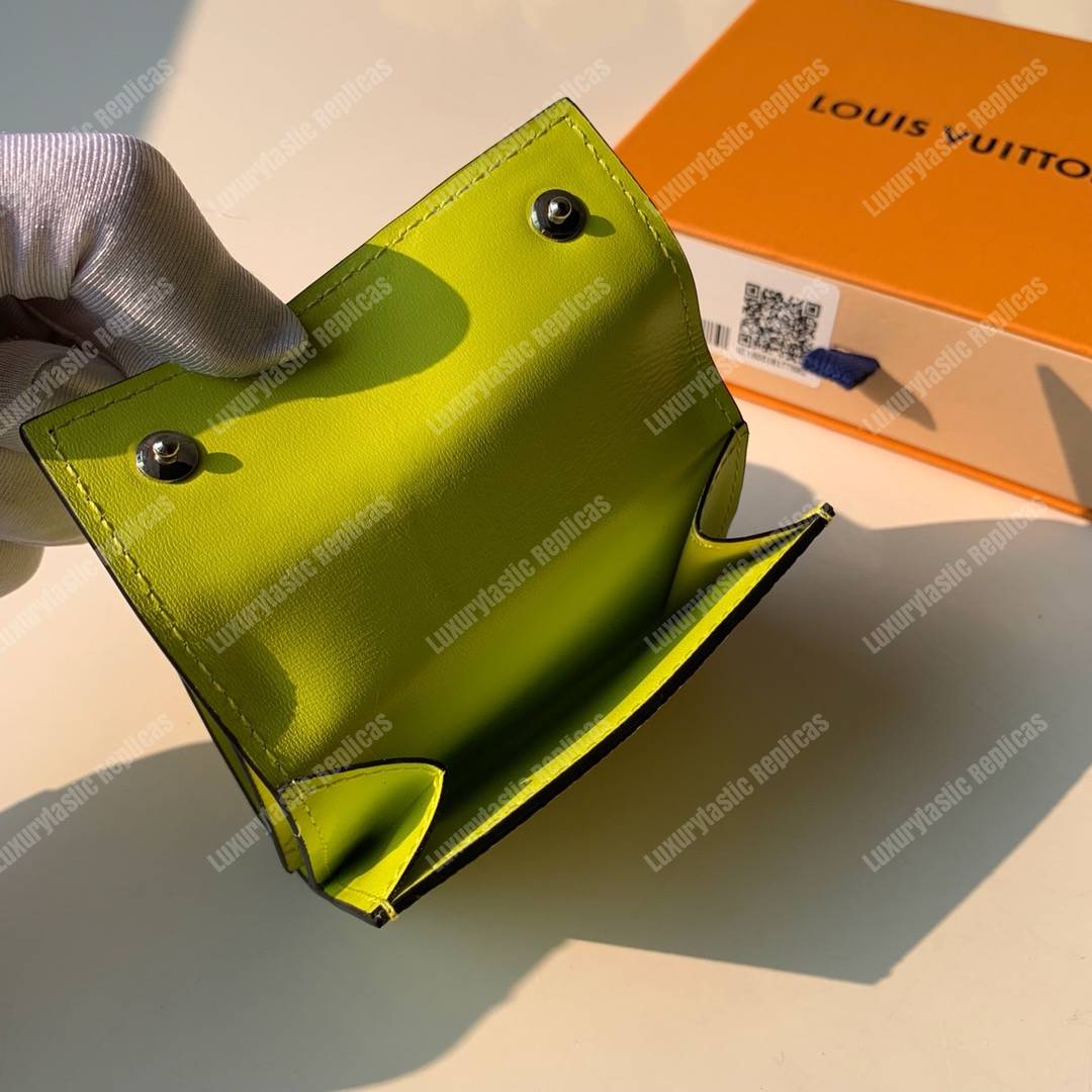 LV Discovery Compact Wallet K45 Taiga Monogram Jaune
