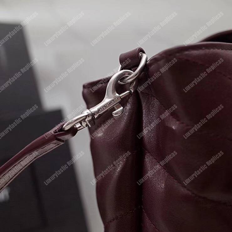 Saint Laurent Small Loulou Shopping Bag Dark Red